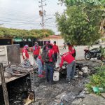 Destruida casa de la jefa de calle